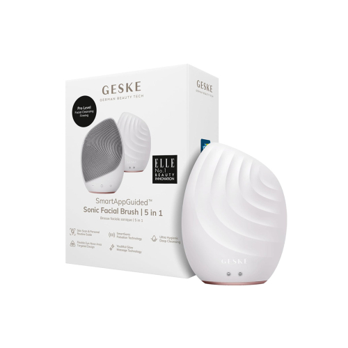 GESKE - Sonic 5-in-1 Facial Cleansing and Massager Brush - White Rose Gold