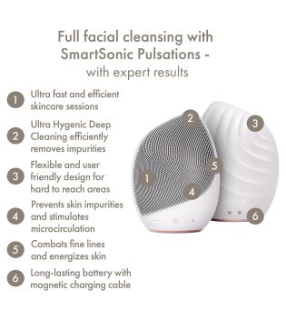GESKE - Sonic 5-in-1 Facial Cleansing and Massager Brush - White Rose Gold