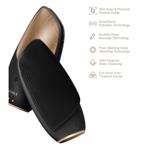 GESKE - Facial Cleansing and Massager Brush Sonic Thermo 6 in 1 - Black Gold