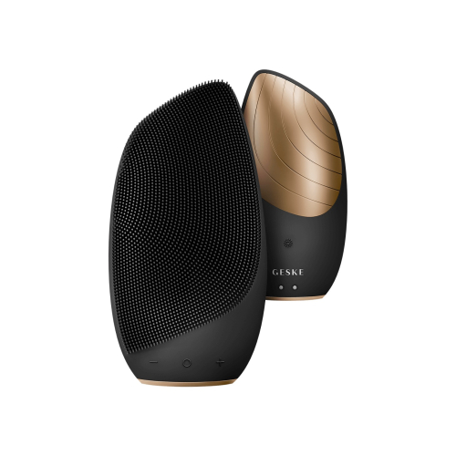 GESKE - Facial Cleansing and Massager Brush Sonic Thermo 6 in 1 - Black Gold