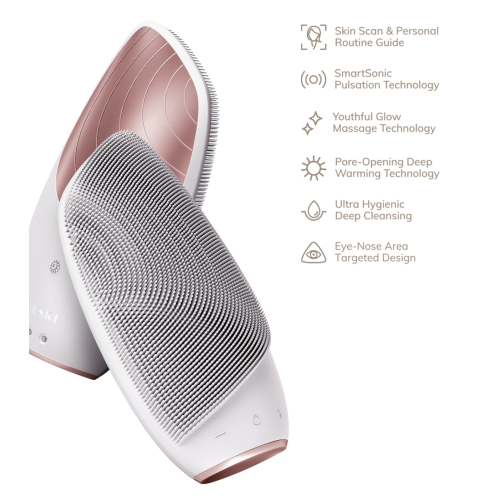GESKE - Facial Cleansing and Massager Brush Sonic Thermo 6 in 1 - White Rose Gold