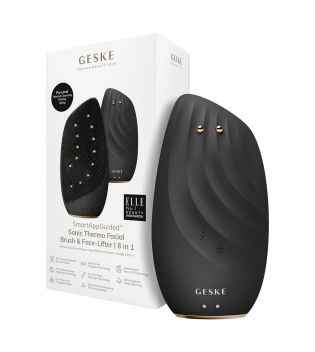 GESKE - Facial Cleansing and Massager Brush Sonic Thermo Face-Lifter 8 in 1 - Black Gold
