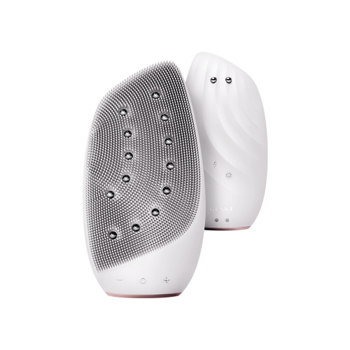 GESKE - Facial Cleansing and Massager Brush Sonic Thermo Face-Lifter 8 in 1 - White Rose Gold