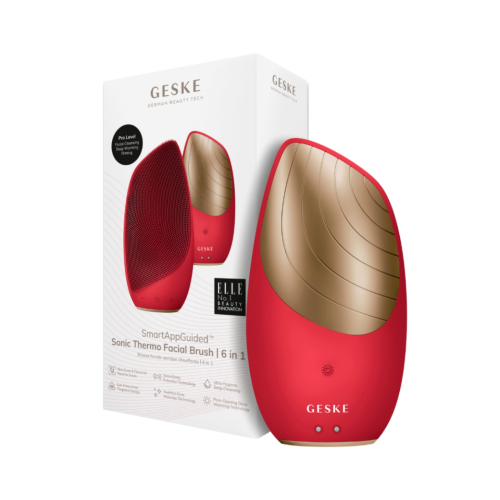 GESKE - *I love myself* - 6-in-1 Sonic Thermo Facial Cleansing and Massage Brush - Red