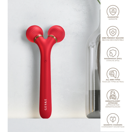 GESKE - *I love myself* - 4-in-1 Sonic Facial Roller - Red