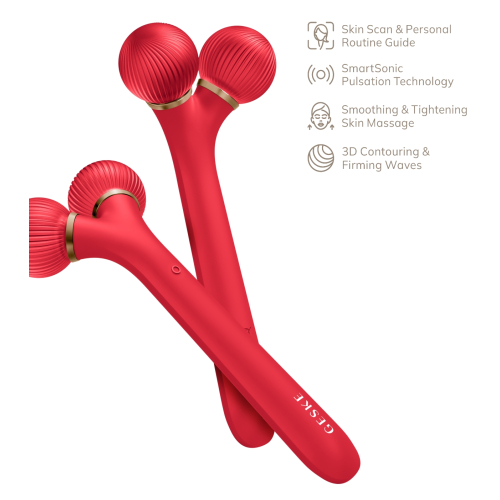 GESKE - *I love myself* - 4-in-1 Sonic Facial Roller - Red