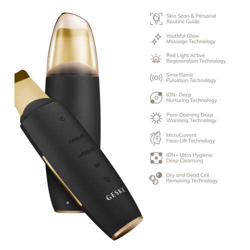 GESKE - Cleanser MicroCurrent Skin Scrubber & Blackhead Remover 9 en 1 - Black Gold