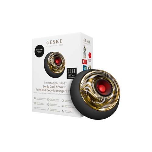 GESKE - 9-in-1 Facial and Body Massager Sonic Warm & Cool - Black Gold