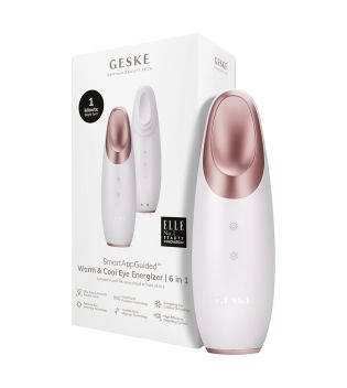 GESKE - Eye Contour Massager Warm & Cool Energizer 6 in 1 - White Rose Gold