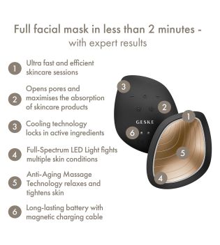 GESKE - Facial mask Sonic Warm & Cool 9 in 1 - Black Gold