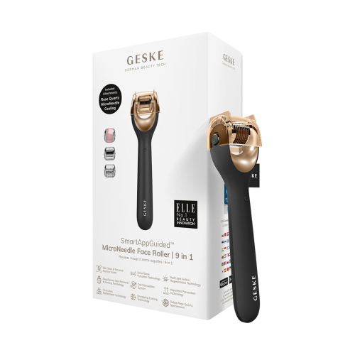 GESKE - 9 in 1 Microneedle Facial Roller - Black Gold