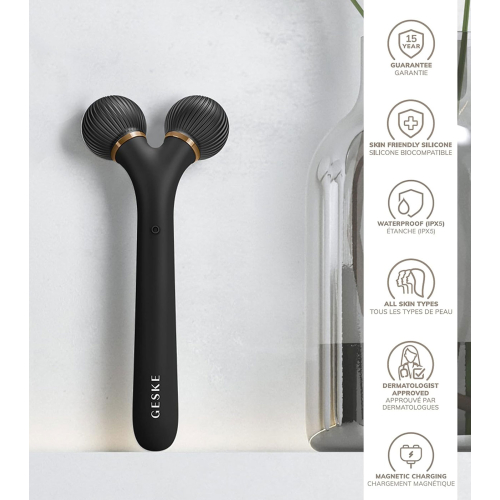 GESKE - 4 in 1 Sonic Facial Roller - Black Gold
