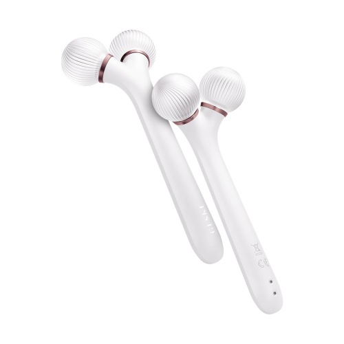 GESKE - 4 in 1 Sonic Facial Roller - White Rose Gold