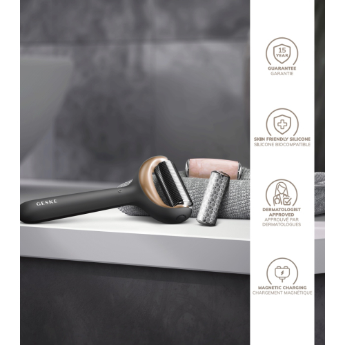 GESKE - 9 in 1 Microneedle Face and Body Roller - Black Gold