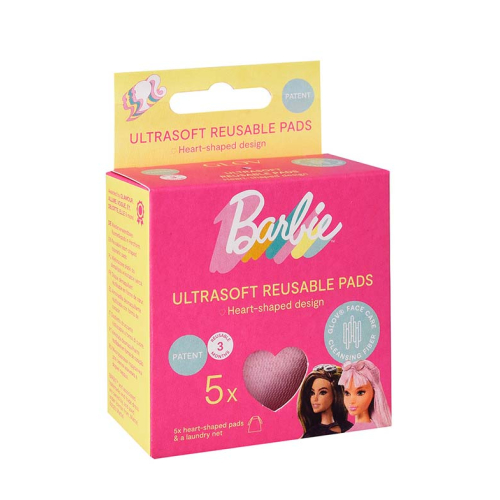 GLOV - *Barbie* - Set of reusable makeup remover discs Heart shaped