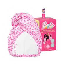 GLOV - *Barbie* - Satin and fabric turban towel - Pink Panther