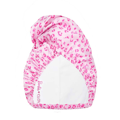GLOV - *Barbie* - Satin and fabric turban towel - Pink Panther