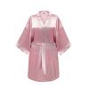 GLOV - Satin Robe Kimono Style - Pink