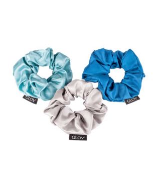 GLOV - Pack of 3 scrunchies scrunchie - Satine blue