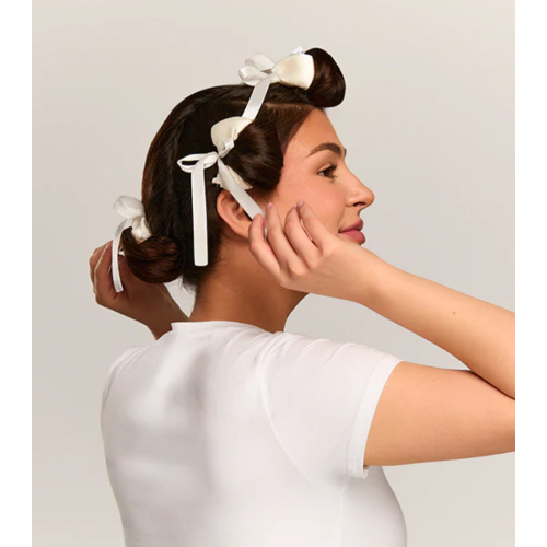 GLOV - Heatless Hair Curling Rollers Ribbon Rollers - White