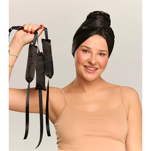 GLOV - Heatless Hair Curling Rollers Ribbon Rollers - Black