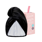 GLOV - Satin and Fabric Turban Towel - Black