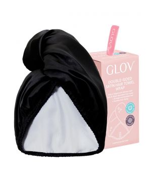 GLOV - Satin and Fabric Turban Towel - Black