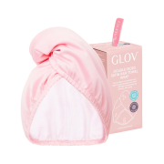 GLOV - Satin and fabric turban towel - Pink