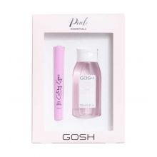 Gosh - Set of mascara and make-up remover Pink Essentials
