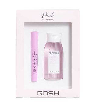 Gosh - Set of mascara and make-up remover Pink Essentials