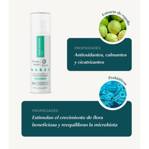 Green Cornerss - Cabbage Moisturizing Facial Cream - Atopic Skin