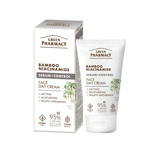Green Pharmacy - Sebum control day face cream - Bamboo + Niacinamide