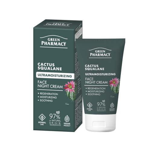Green Pharmacy - Ultra-hydrating night face cream - Cactus + Squalane