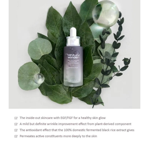 Haruharu Wonder - Facial Ampoule Black Rice Hyaluronic Botanical 2GF