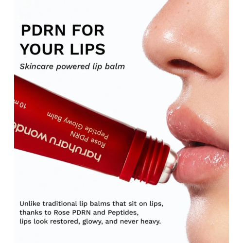 Haruharu Wonder - Lip Balm Rose PDRN Peptide Glowy - Clear Glossy