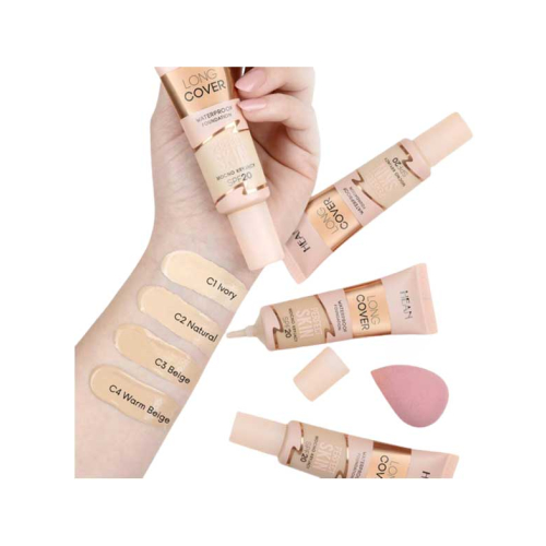 Hean - Foundation Long Cover Perfect Skin SPF20 - C04: Warm Beige