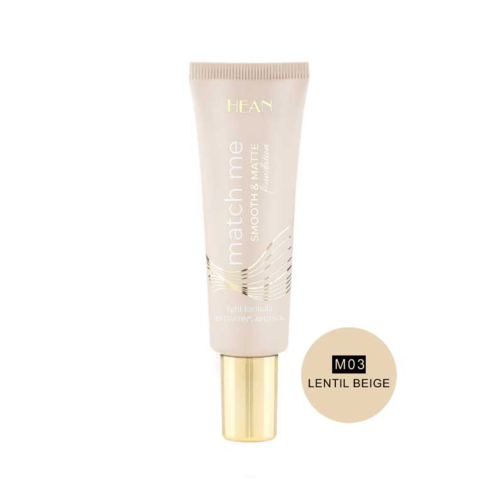 Hean - Matte foundation Match Me - M03: Lentil beige