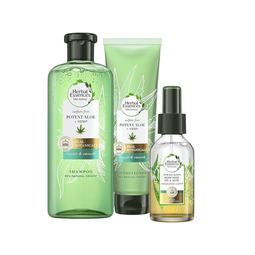 Herbal Essences - *Bio Renew* - Repairs & softens pack - Shampoo + Conditioner + Anti-frizz spray