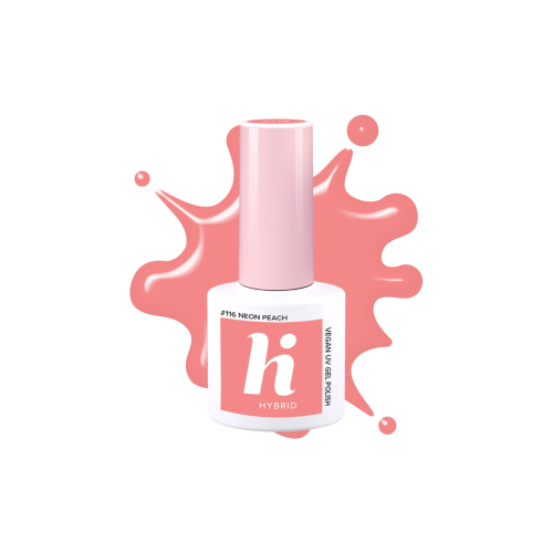 Hi Hybrid - Semi-permanent nail polish - 116: Neon Peach
