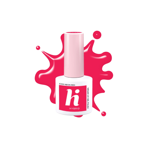 Hi Hybrid - Semi-permanent nail polish - 233: Neon Red