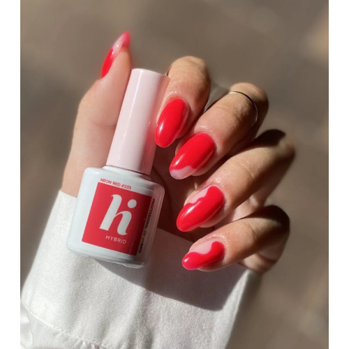 Hi Hybrid - Semi-permanent nail polish - 233: Neon Red