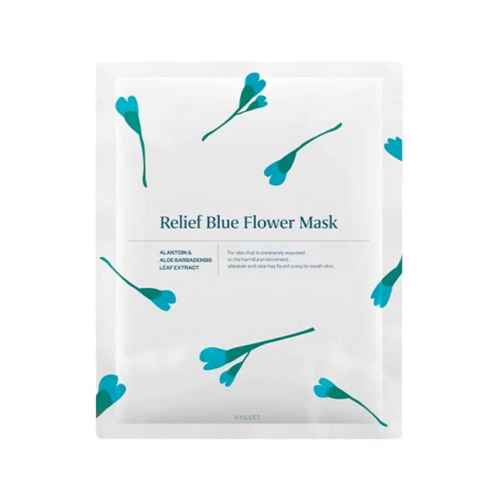 Hyggee - Cellulose face mask with aloe vera and allantoin Relief Blue Flower