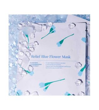 Hyggee - Cellulose face mask with aloe vera and allantoin Relief Blue Flower