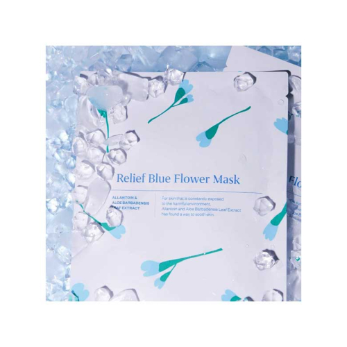 Hyggee - Cellulose face mask with aloe vera and allantoin Relief Blue Flower