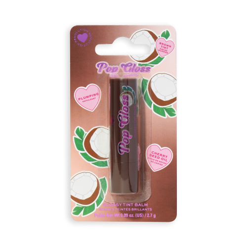 I Heart Revolution - Lip Balm Pop Gloss - Coconut Brown
