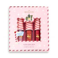 I Heart Revolution - *I Heart Revolution x Elf* - Lip Gloss Set Candy Cane Forest