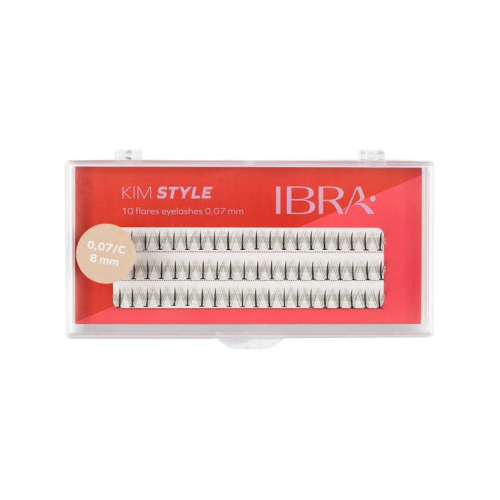 Ibra - Individual False Eyelashes Kim Style 0.07 C - 8mm