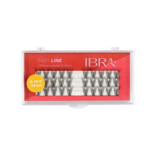 Ibra - Individual false eyelashes Fast Line 0.10 C - 14mm