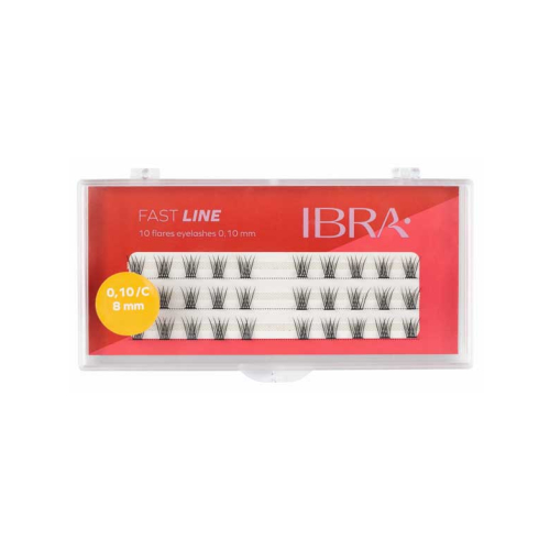 Ibra - Individual false eyelashes Fast Line 0.10 C - 8mm