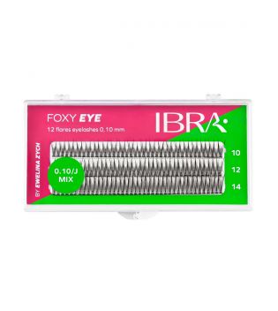 Ibra - Individual false eyelashes Foxy Eye 0.10 J - Mix size